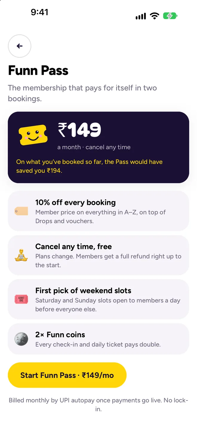 Funn Pass membership